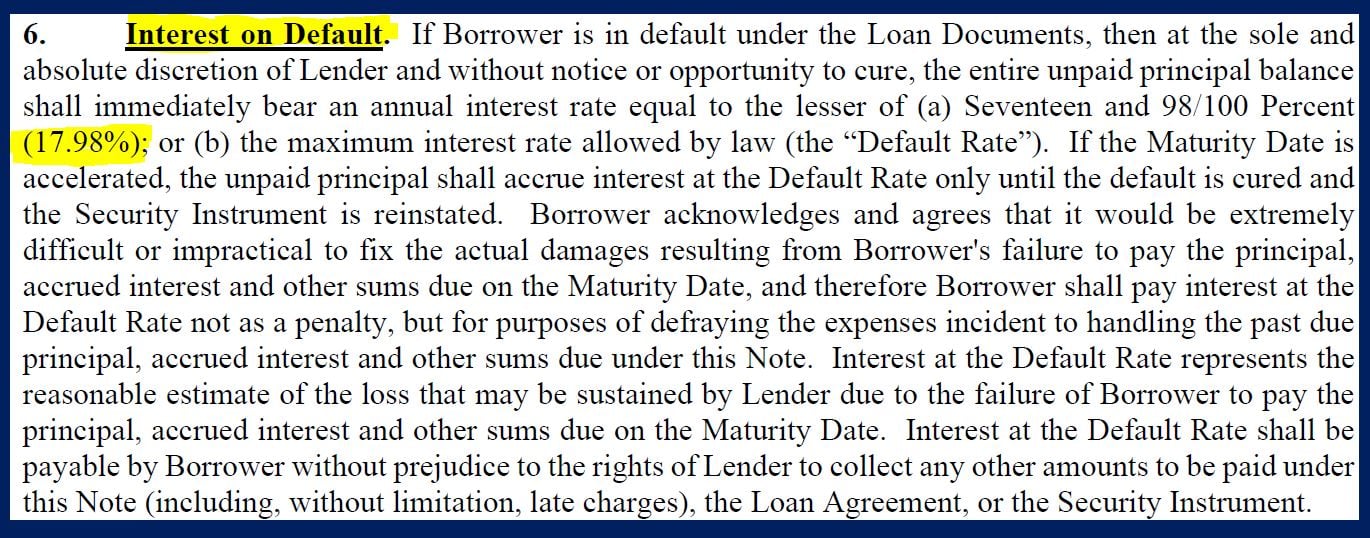 Default Interest