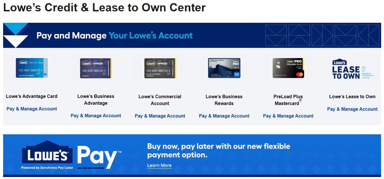 Lowes Credit Card Options